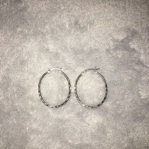 Silver hoop earrings
